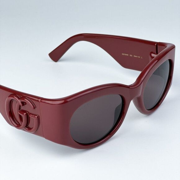NEW Gucci GG1544S 002 Burgundy Brown Unisex Oval Sunglasses GG 1544S - Picture 7 of 9